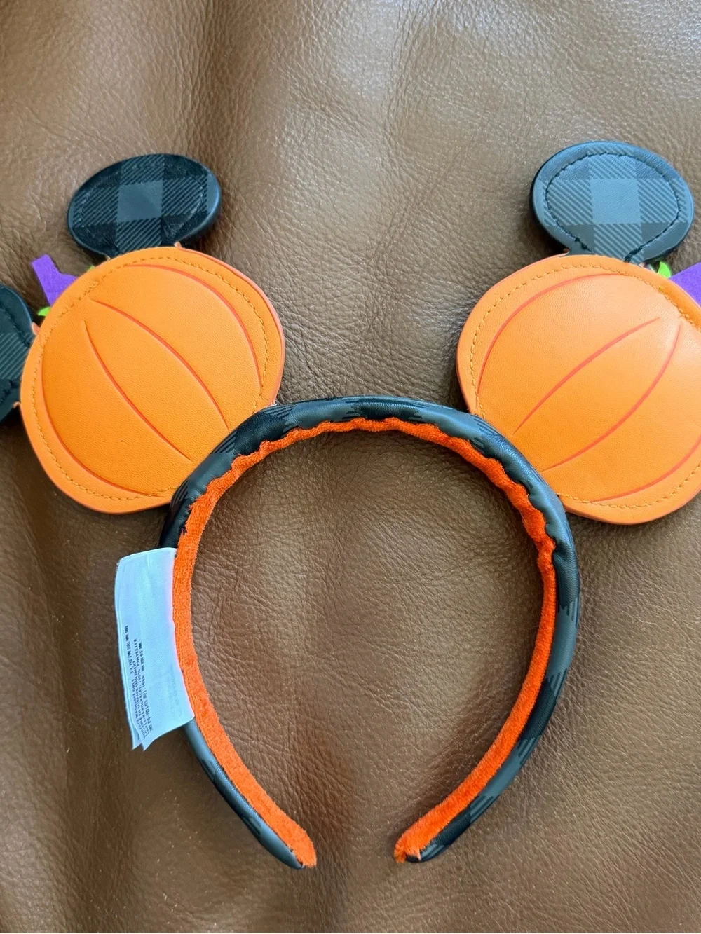 Disney Orange Pumpkin Mickey Ear Headband - Picture 2 of 2